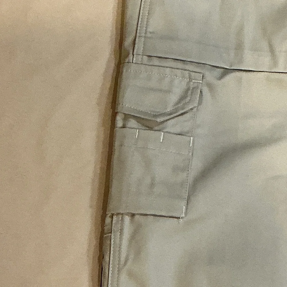 Skillers Workwear Khaki Cargo Snap Pockets Brown Knee Pad Slots Size‎ 30/28 NWT